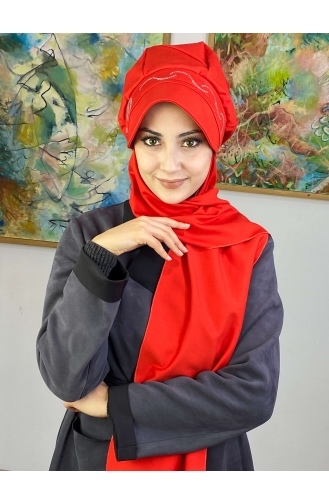 Vermillion Ready to wear Turban 2TŞŞAP27OCK-10