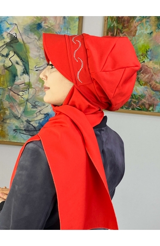 Granat-Blumen Praktischer Turban 2TŞŞAP27OCK-10