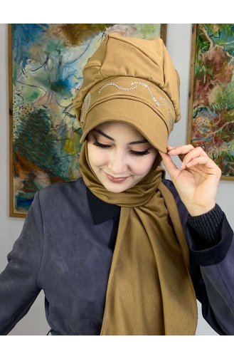 Milk Coffee Ready to Wear Turban 2TŞŞAP27OCK-01