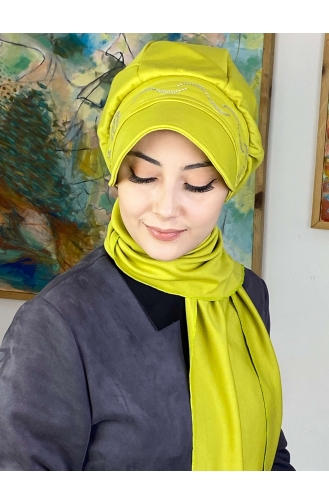 Hellpistaziengrün Praktischer Turban 2TŞŞAP27OCK-02