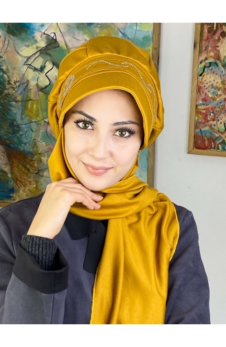 Mustard Ready to wear Turban 2TŞŞAP27OCK-03