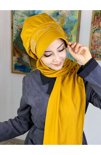 Mustard Ready to wear Turban 2TŞŞAP27OCK-03