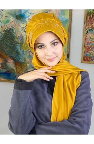 Mustard Ready to wear Turban 2TŞŞAP27OCK-03