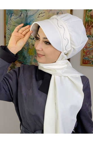 Weiß Praktischer Turban 2TŞŞAP27OCK-05