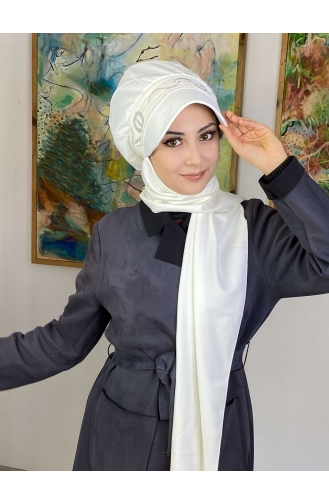 Weiß Praktischer Turban 2TŞŞAP27OCK-05