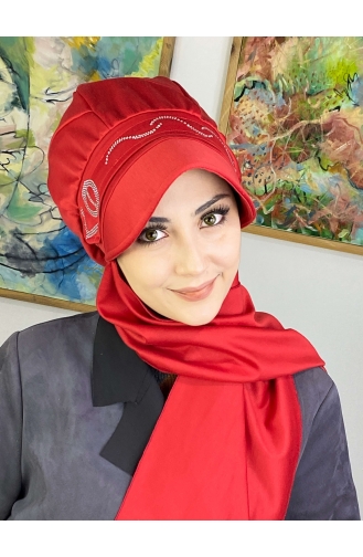 Red Ready to Wear Turban 2TŞŞAP27OCK-08