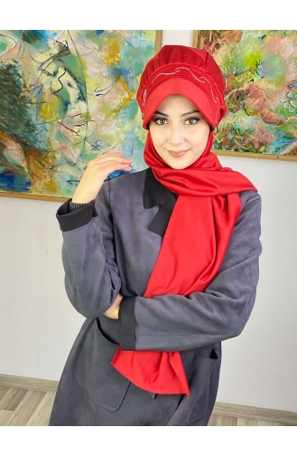 Red Ready to Wear Turban 2TŞŞAP27OCK-08