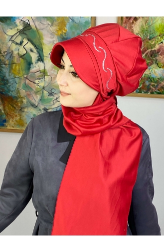 Red Ready to Wear Turban 2TŞŞAP27OCK-08