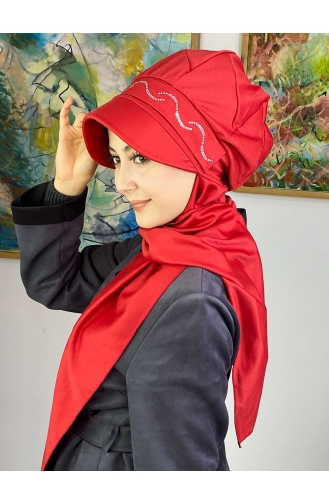Red Ready to wear Turban 2TŞŞAP27OCK-08