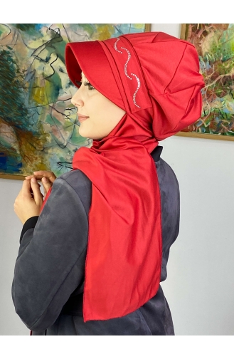 Red Ready to Wear Turban 2TŞŞAP27OCK-08