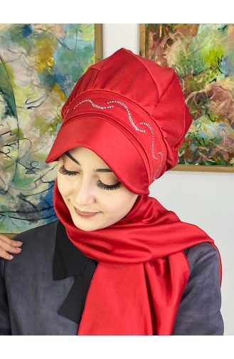Red Ready to Wear Turban 2TŞŞAP27OCK-08