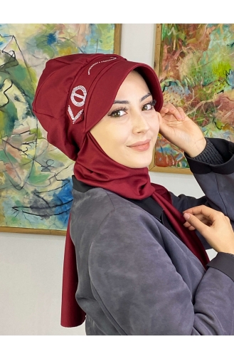 Dark Claret Red Ready to wear Turban 2TŞŞAP27OCK-09