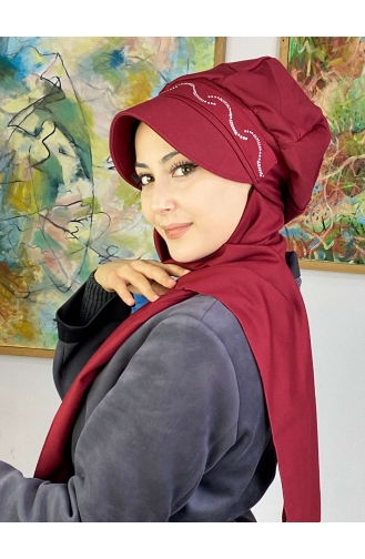 Dark Claret Red Ready to wear Turban 2TŞŞAP27OCK-09