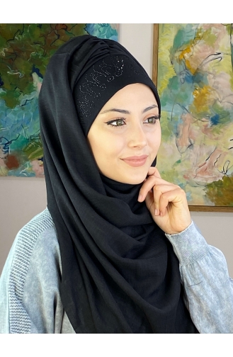 Black Ready to Wear Turban 02HZŞL260122-01