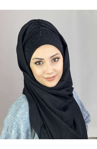 Black Ready to Wear Turban 02HZŞL260122-01
