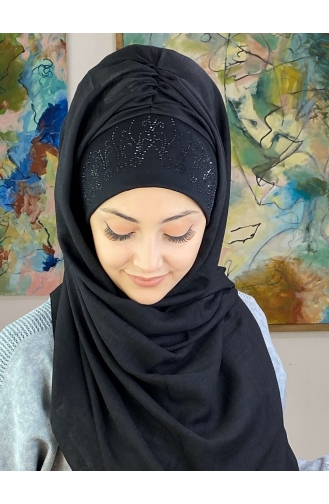 Black Ready to Wear Turban 02HZŞL260122-01
