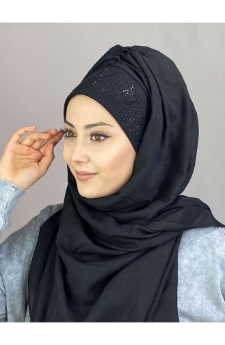 Black Ready to Wear Turban 02HZŞL260122-01