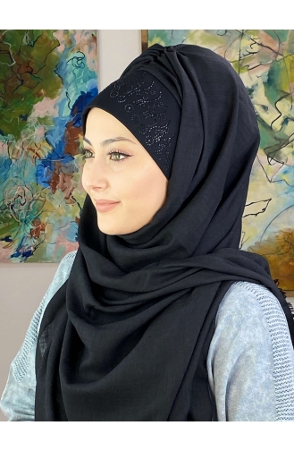 Black Ready to Wear Turban 02HZŞL260122-01