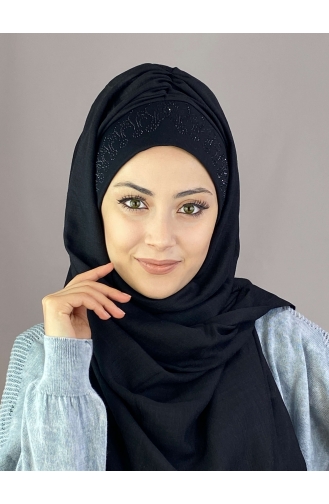 Black Ready to Wear Turban 02HZŞL260122-01