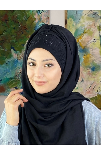 Black Ready to Wear Turban 02HZŞL260122-01
