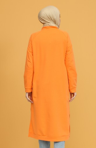 Fermuarlı Sweatshirt 3023-03 Oranj