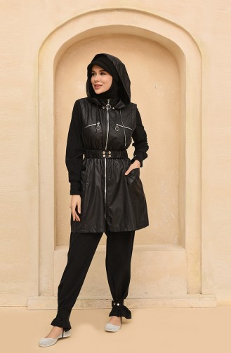 Schwarz Hijab Badeanzug 228399-01