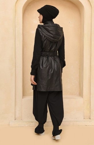 Schwarz Hijab Badeanzug 228399-01