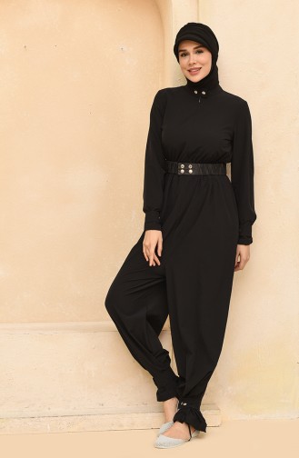 Schwarz Hijab Badeanzug 228399-01