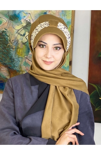 Milk Coffee Ready to Wear Turban 1727OCKTBRT-01