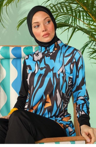 Maillot de Bain Hijab Bleu 1928