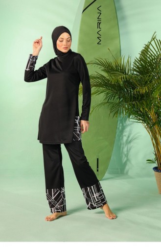 Maillot de Bain Hijab Noir 1939