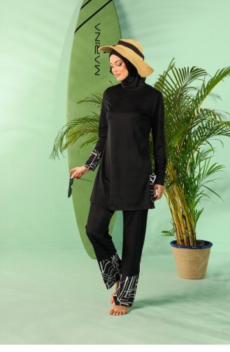 Maillot de Bain Hijab Noir 1939