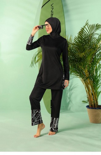 Maillot de Bain Hijab Noir 1939