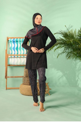 Maillot de Bain Hijab Noir 1942