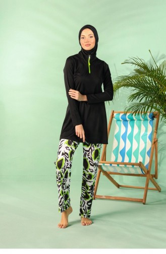 Black Modest Swimwear 2227