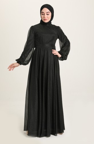 Schwarz Hijab-Abendkleider 5541-05