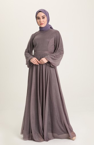 Dunkel-Rose Hijab-Abendkleider 5541-07