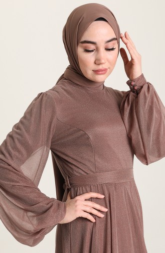 Habillé Hijab Couleur Brun 5541-11