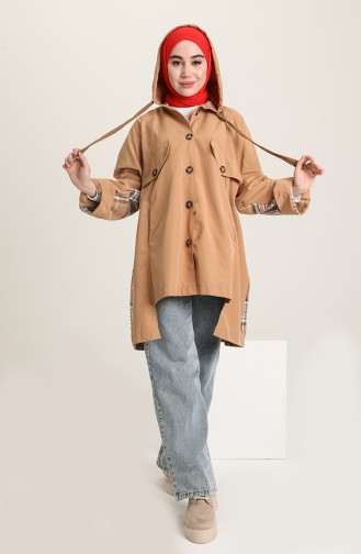 Brown Trench Coats Models 1117-01