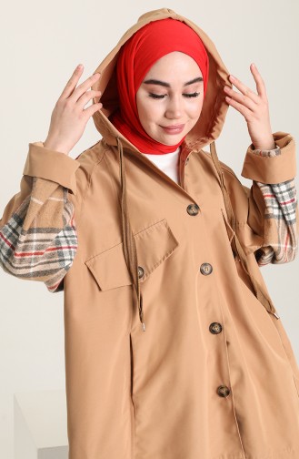 Brown Trench Coats Models 1117-01