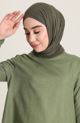 Pamuklu Basic Çan Tunik 7007-03 Haki