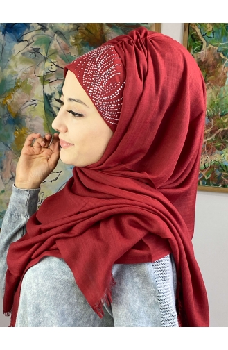 Claret red Ready to wear Turban 23ŞBTTHZŞL23-01