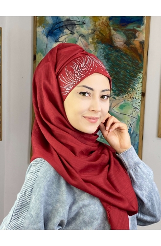 Claret red Ready to wear Turban 23ŞBTTHZŞL23-01