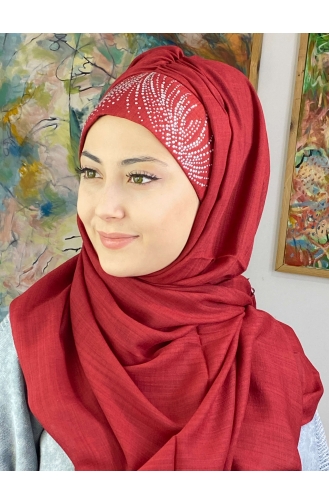 Weinrot Praktischer Turban 23ŞBTTHZŞL23-01