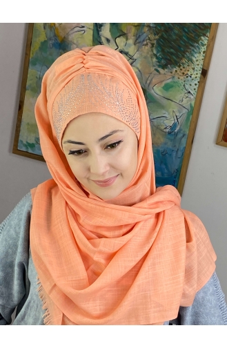 Gelblichrosa Praktischer Turban 23ŞBTTHZŞL23-04