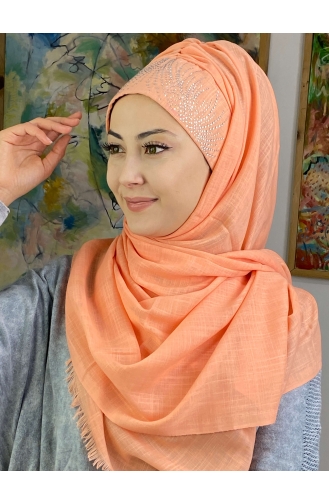 Gelblichrosa Praktischer Turban 23ŞBTTHZŞL23-04