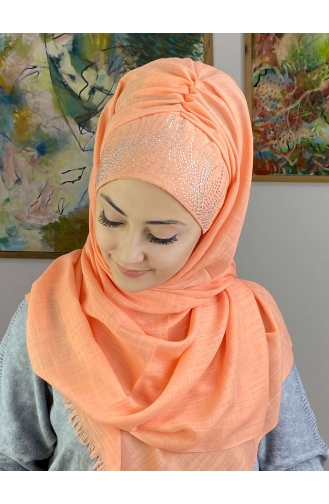 Gelblichrosa Praktischer Turban 23ŞBTTHZŞL23-04