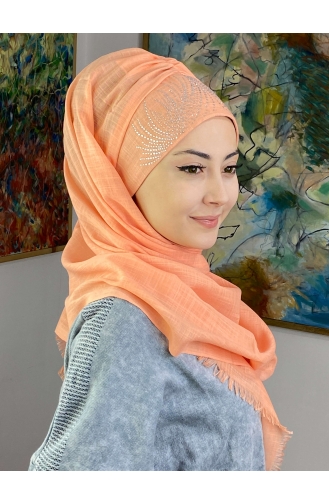 Gelblichrosa Praktischer Turban 23ŞBTTHZŞL23-04