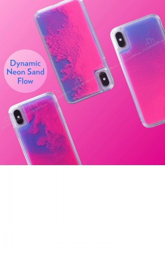 Samsung Galaxy A20S Neon Kumlu Pembe Silikon Kılıf