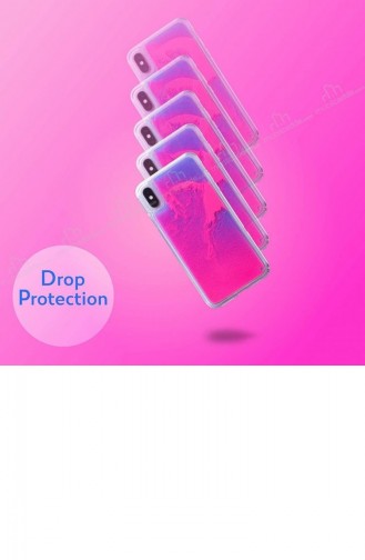 Samsung Galaxy A20S Neon Kumlu Pembe Silikon Kılıf